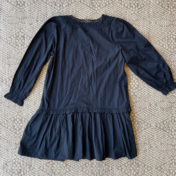 NWT J. Crew Eyelet Trim Cotton Long Sleeves Mini Dress Size Small - Picture 7 of 10